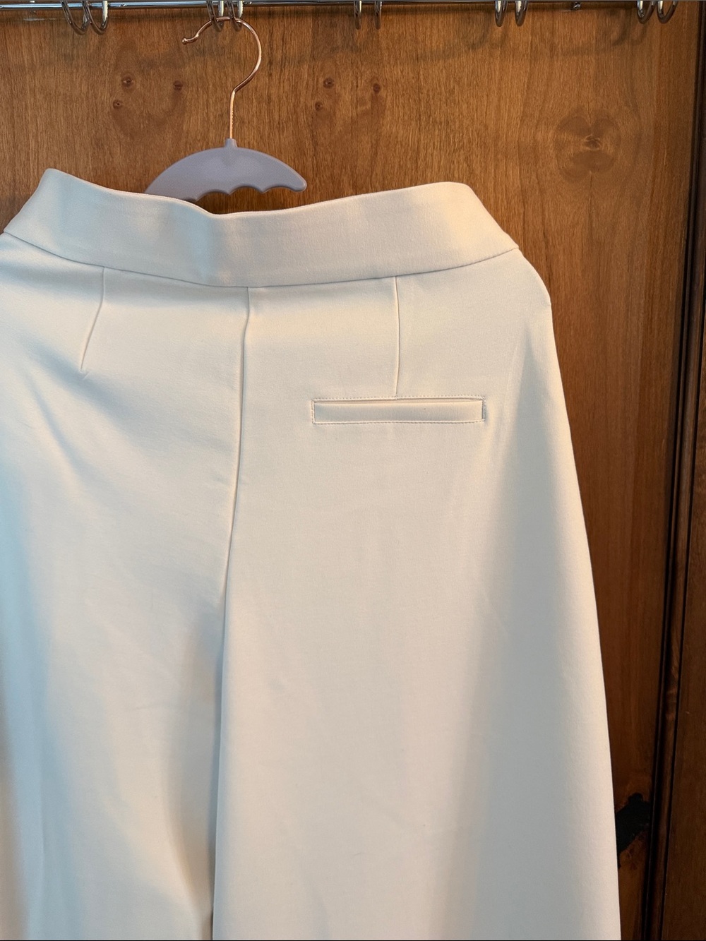 Banana Republic Cream Wide-Leg High-Rise Cropped Trousers - Picture 5 of 7